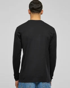 Online Basic Henley L/S pitkähihainen - Musta Pitkähihaiset