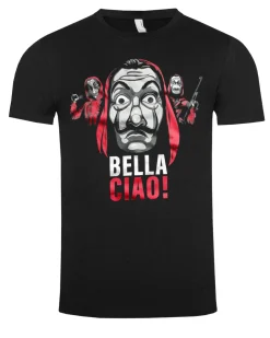 New Bella ciao t-paita - Musta T-Paidat|Bändi- & Leffatuotteet