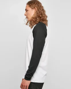Discount Contrast raglan pitkähihainen - Valkoinen/Musta Pitkähihaiset
