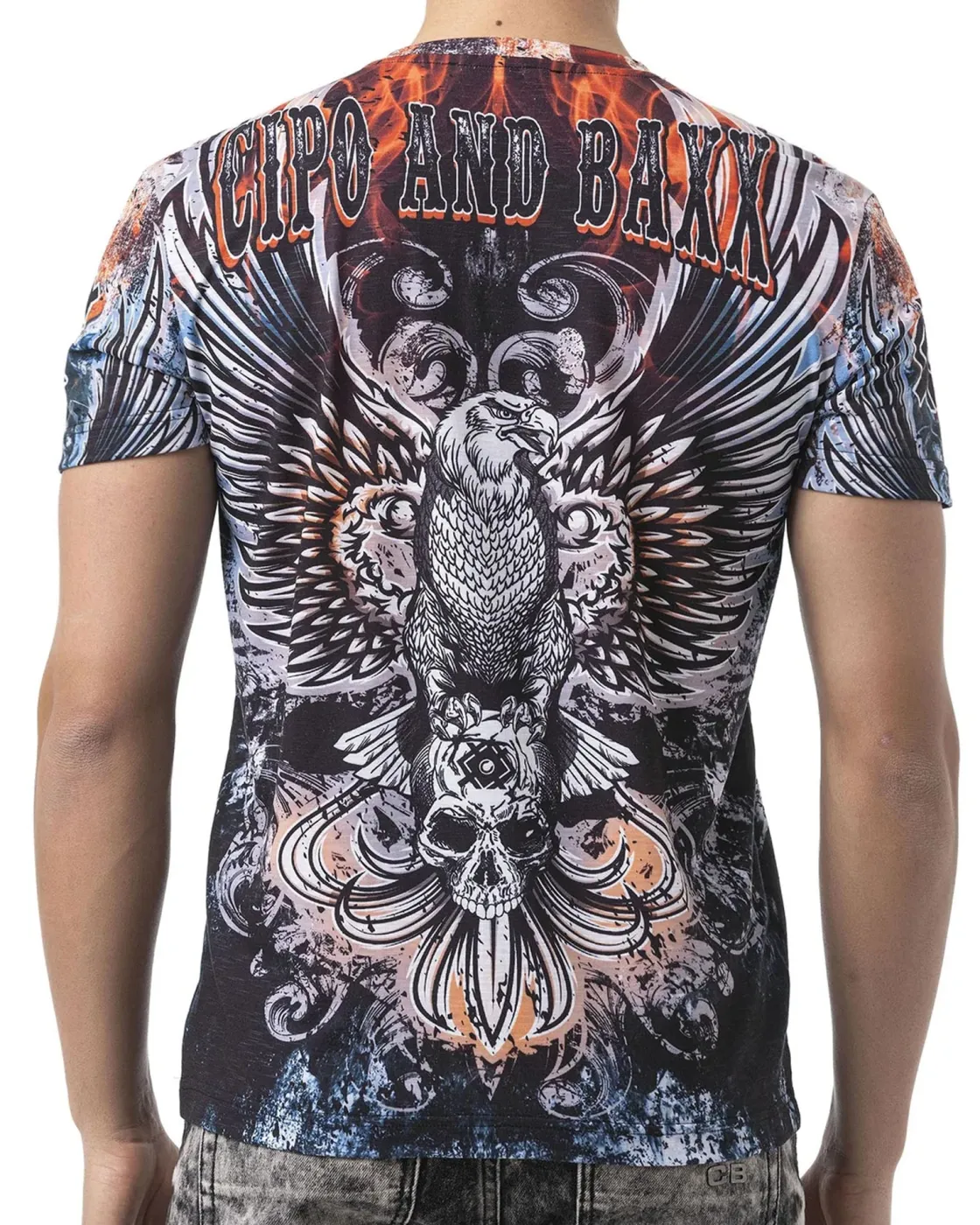 Sale CT818 Eagle Skull t-paita - Sininen T-Paidat