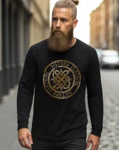 New Disturb Viking pitkähihainen - Musta Pitkähihaiset