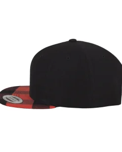 Best Flanelli snapback - Musta/Punainen Päähineet