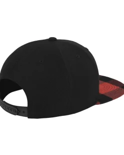 Best Flanelli snapback - Musta/Punainen Päähineet