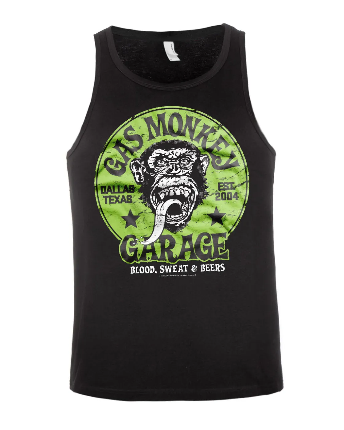Online Gas monkey hihaton - Musta/Vihreä Hihattomat|Bändi- & Leffatuotteet