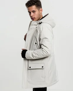 Clearance Hooded heavy parkatakki - Beige Takit