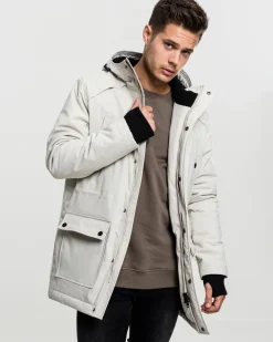 Clearance Hooded heavy parkatakki - Beige Takit