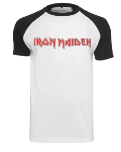 Online Iron Maiden logo t-paita - Valkoinen/Musta T-Paidat|Bändi- & Leffatuotteet