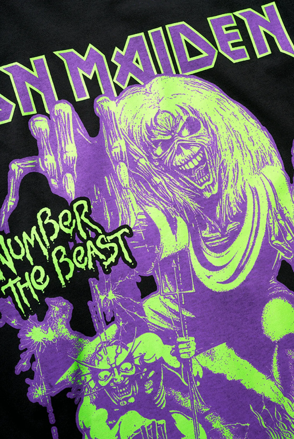 Clearance Iron Maiden Number Of The Beast t-paita - Musta T-Paidat|Bändi- & Leffatuotteet