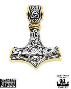 Online Knotwork Thorin Vasara kaulakoru - Teräs/Kulta Korut