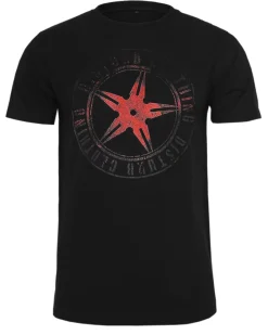 Online Original red throwing star t-paita - Musta T-Paidat