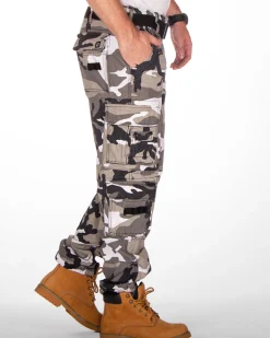 Sale Pure slim reisitaskuhousut - Valkoinen camo Housut