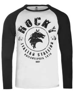 Online Rocky Italian Stallion raglan pitkähihainen - Valkoinen/Musta Pitkähihaiset