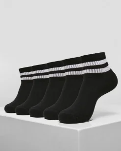 Best Sporty half cuff sukat 5-pack - Musta Sukat