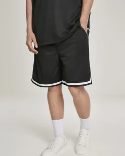 Online Stripe mesh shortsit - Musta/Valkoinen Shortsit