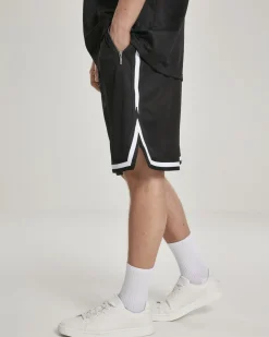 Online Stripe mesh shortsit - Musta/Valkoinen Shortsit