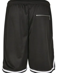 Online Stripe mesh shortsit - Musta/Valkoinen Shortsit